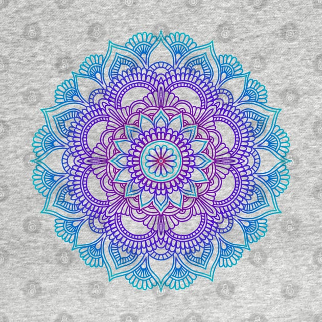 Mandala blue purple by Mako Design 